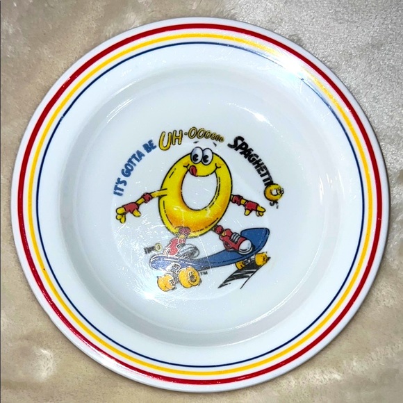 CORELLE 🍜 SET OF 4 VINTAGE 1990 CORELLE SPAGHETTIO’S SKATEBOARD PASTA DISH BOWL - Picture 6 of 13